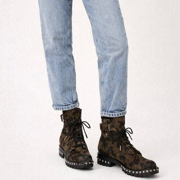 Dolce Vita Shoes - Dolce Vita Prest Lace Up Boot Camo Grunge Combat Moto Studded Streetwear Y2K 7